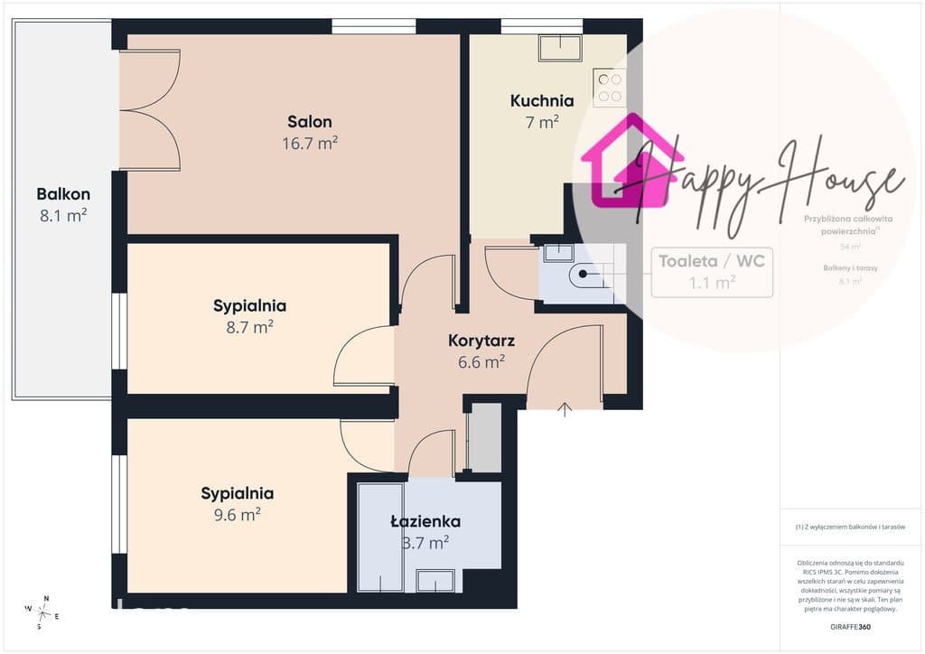 3 niezależne pokoje, oddzielna kuchnia, balkon, 1 piętro - zdjęcie 16