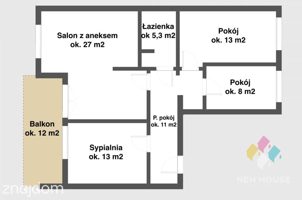 Jaroty, 4 pok. o pow. 78,8 m2 z balkonem i garażem - zdjęcie 9