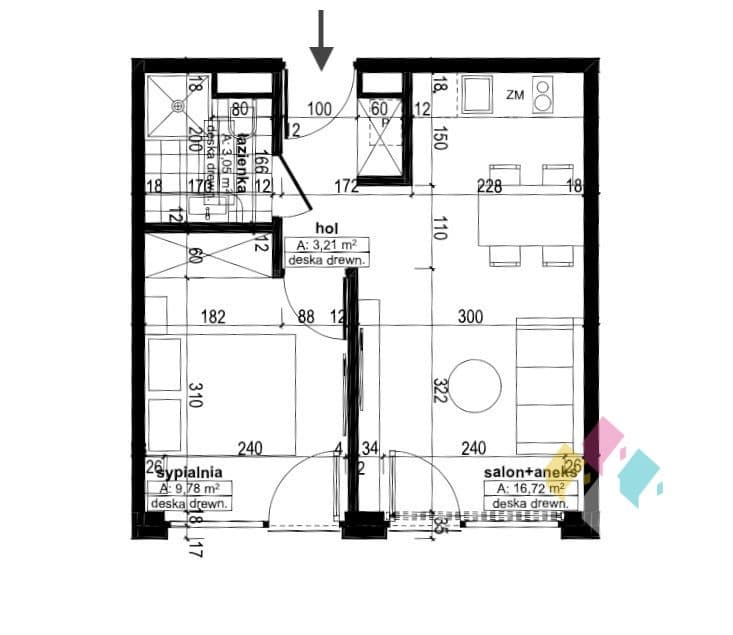 Kapitańska, apartament nad jez. Ukiel, pow. 32,76 m2 - zdjęcie 15