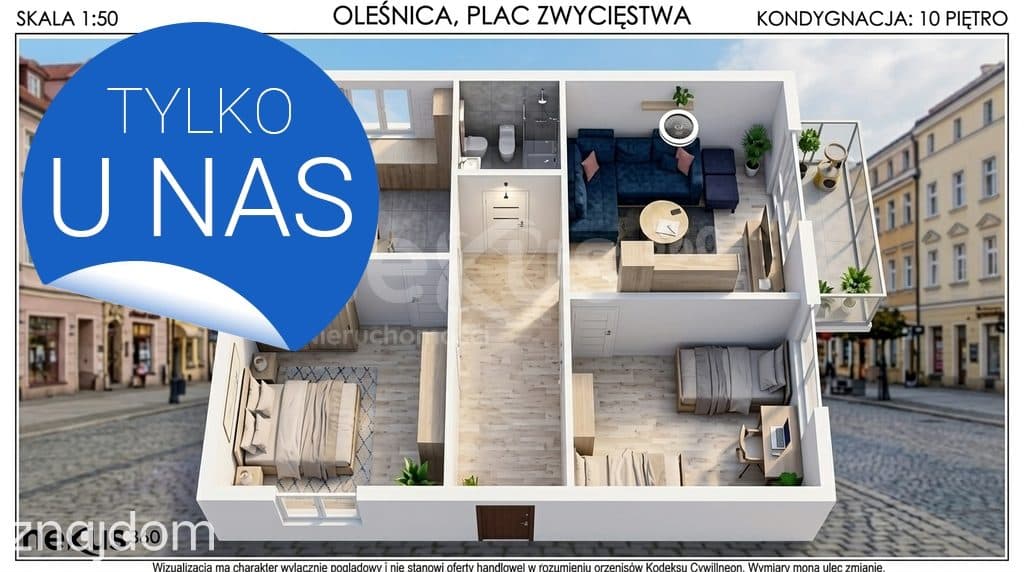 3 pokoje po remoncie | Balkon zabudowany |Oleśnica