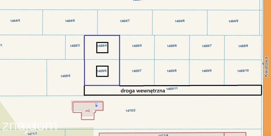 Działka z WZ pod dom, bliźniak lub 2 domy