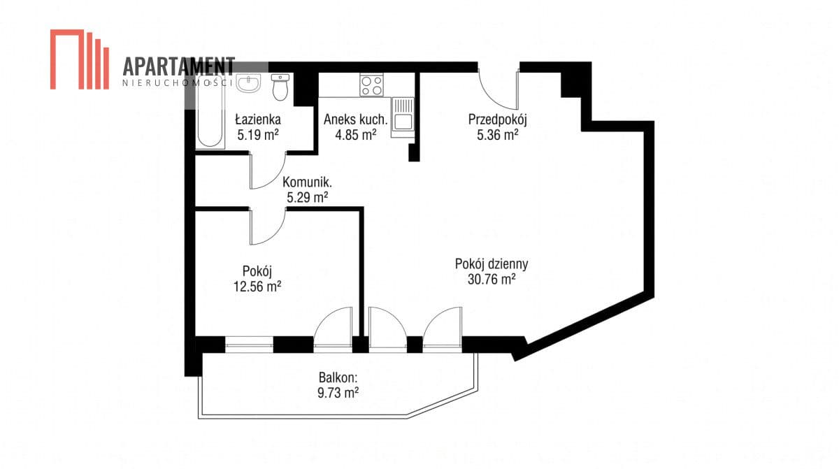 Mieszkanie 64m² Osielsko - umeblowane, duży balkon - zdjęcie 15