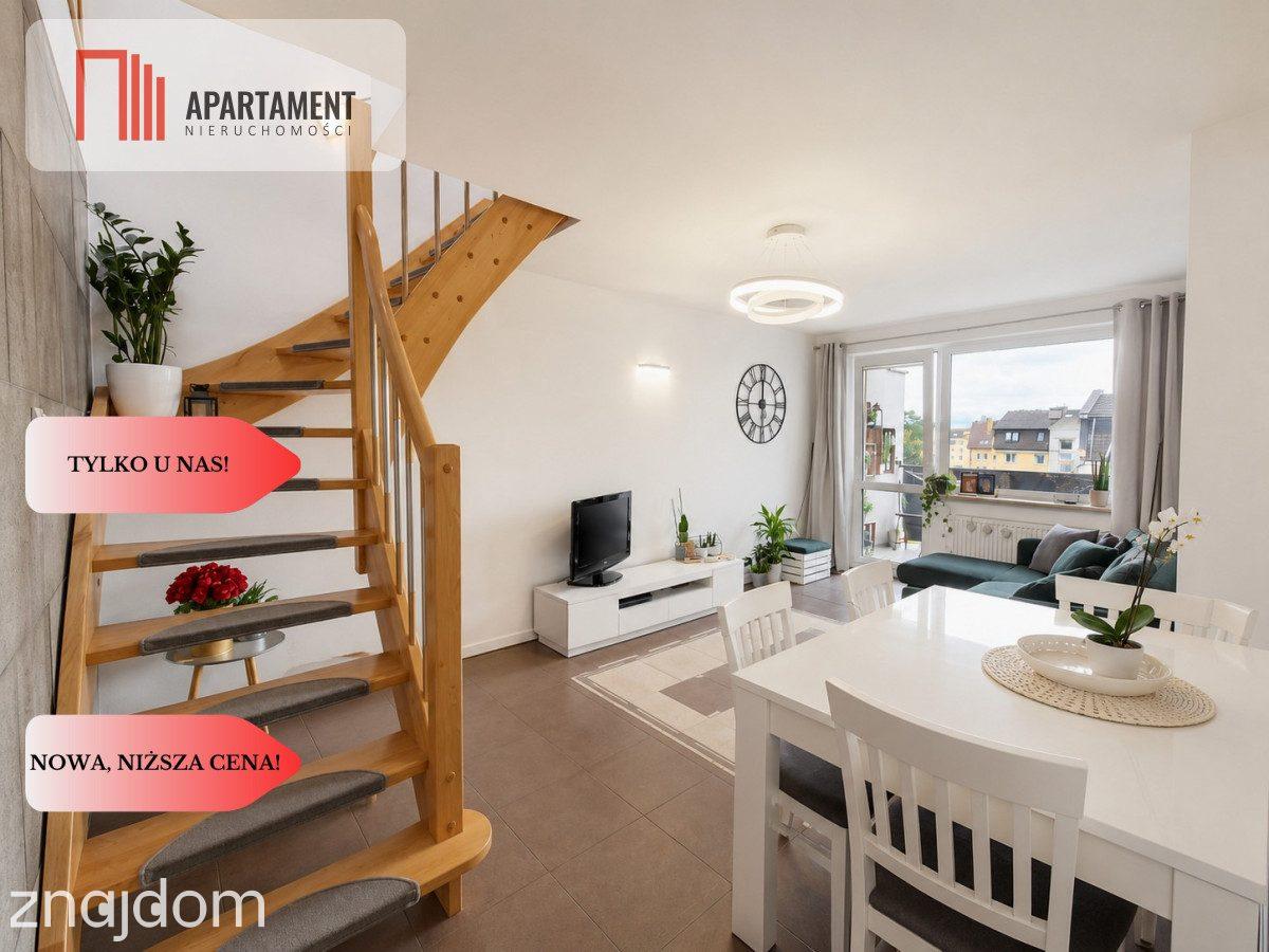 Mieszkanie dwupoziomowe 4-pokoje, balkon i garaż
