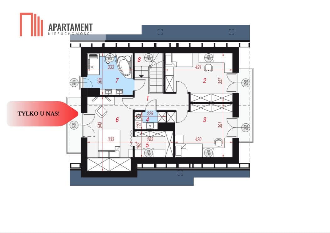 Dom wolnostojący SSZ na działce 1200 m2 WAŁY - zdjęcie 13