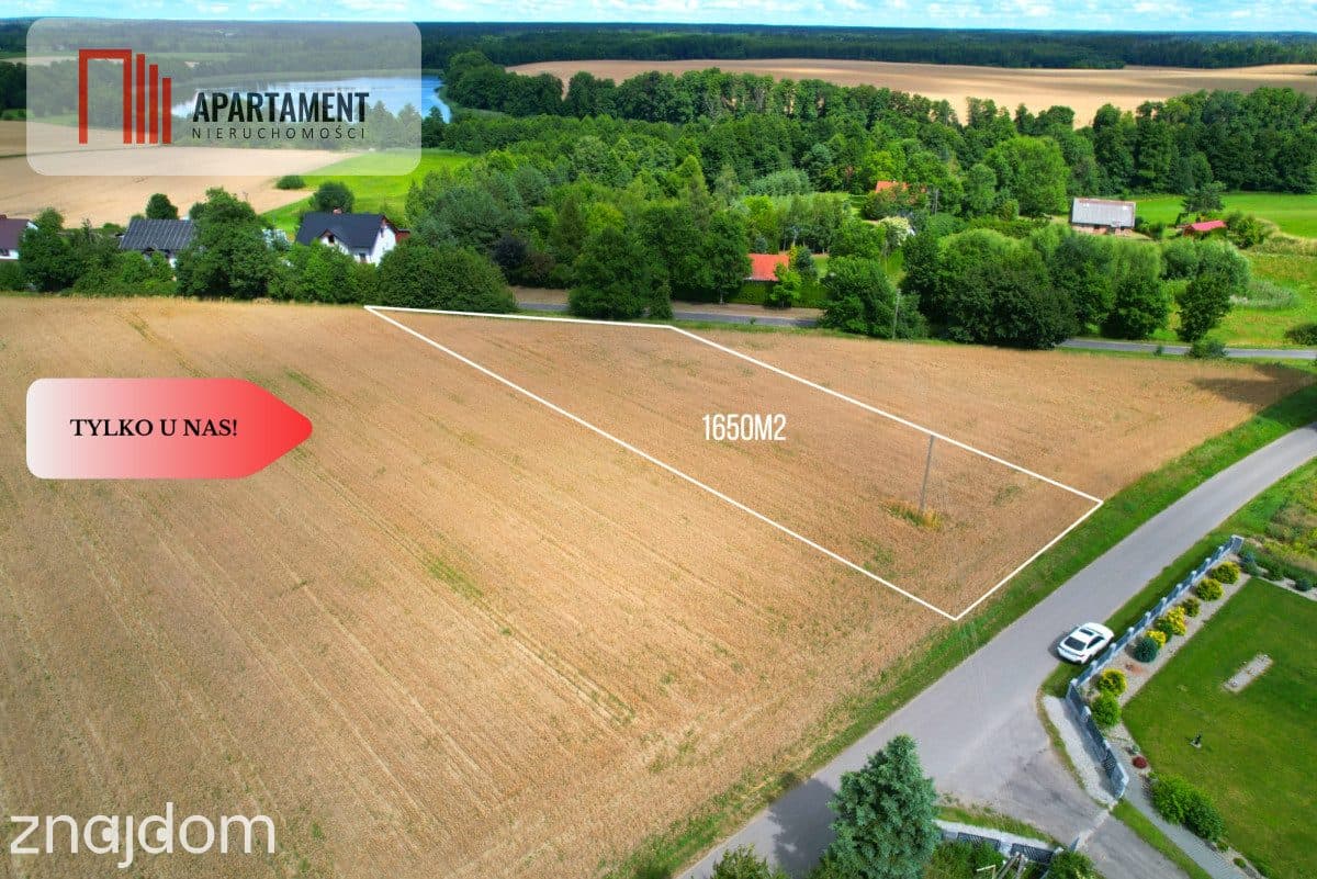 Działka 350m od jeziora w miejscowości Objezierze