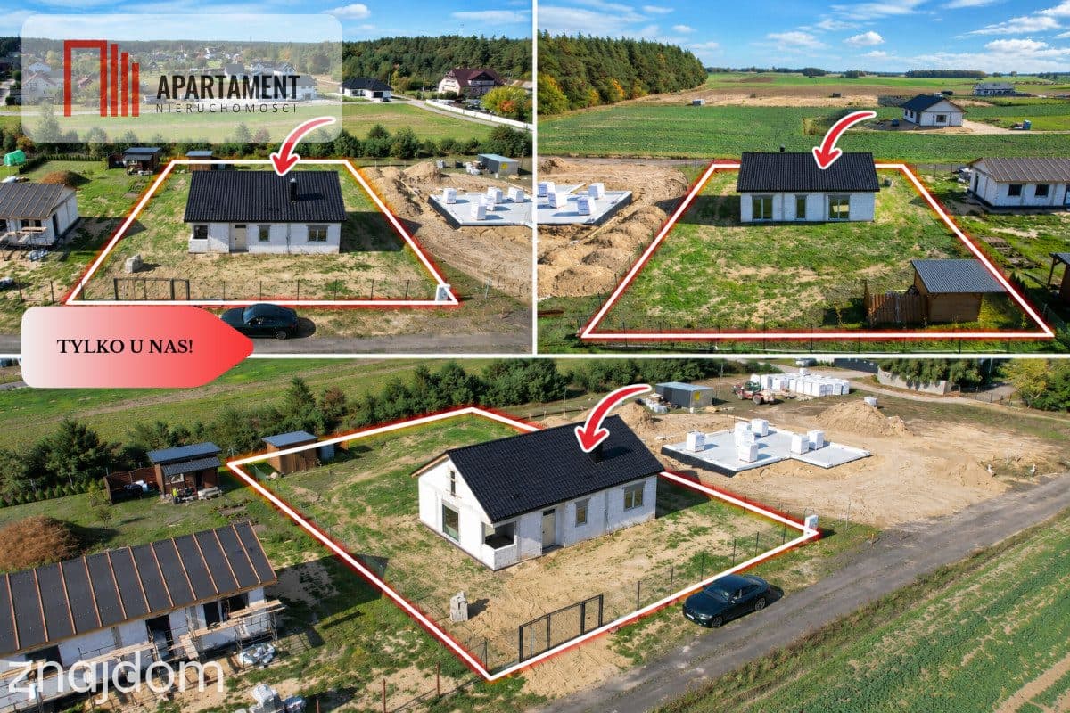 Dom parterowy w stanie surowym zamkniętym.