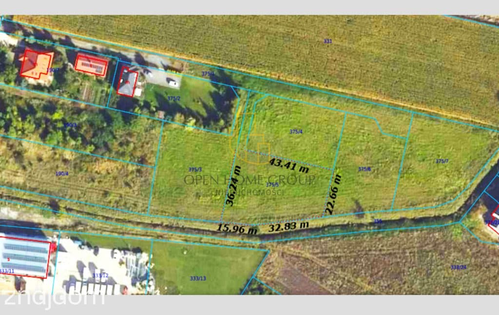 Domasław, Bielany, działka budowlana 1550 m2