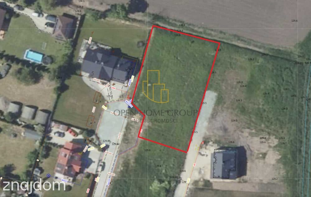 Żórawina, działka budowlana 1531 m2, media - zdjęcie 2