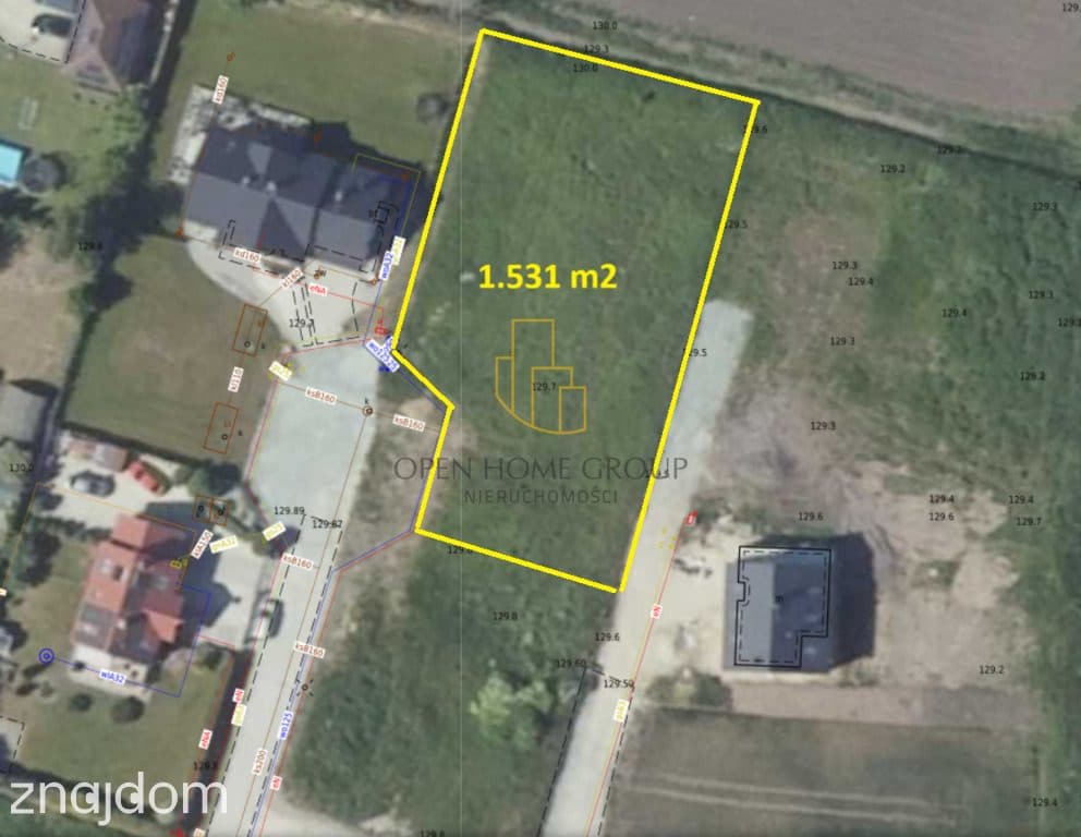 Żórawina, działka budowlana 1531 m2, media - zdjęcie 4