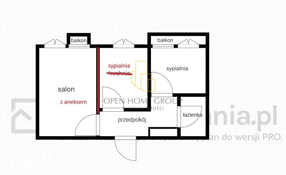 Słoneczne 2 pokoje z możliwością na 3M/2 balkony! - zdjęcie 14