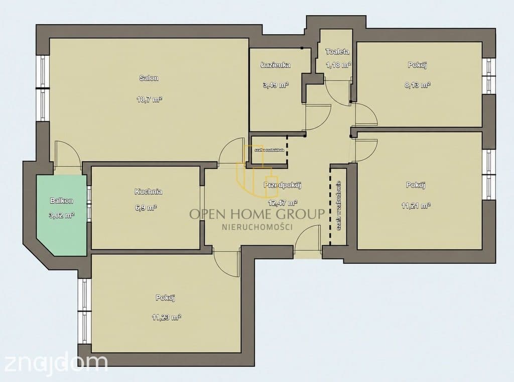 4 pokoje | 73 m² | Huby | balkon | piwnica | świetna komunikacja - zdjęcie 3