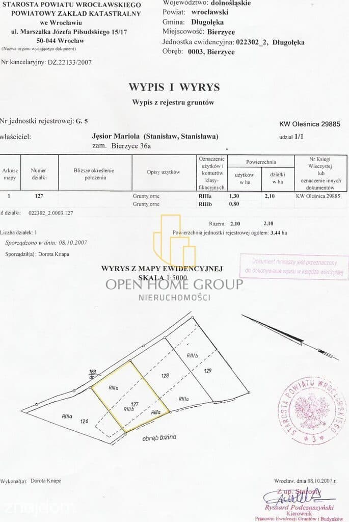 Łozina | Bierzyce | 2,10 ha | teren U/P1 | inwestycyjna - zdjęcie 4