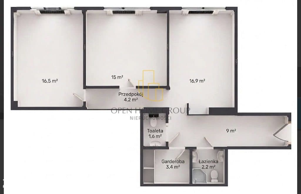 3 pokoje | 72m² | stan deweloperski | przestrzenne | centrum - zdjęcie 3