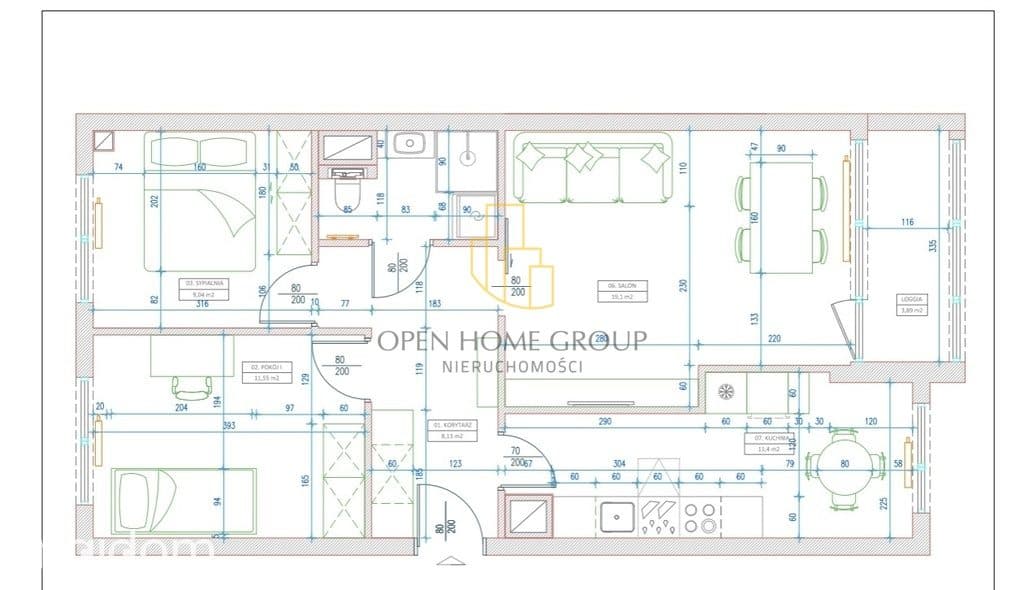 Gadów/3pok/62m2/media miejskie/Rozkład - zdjęcie 10
