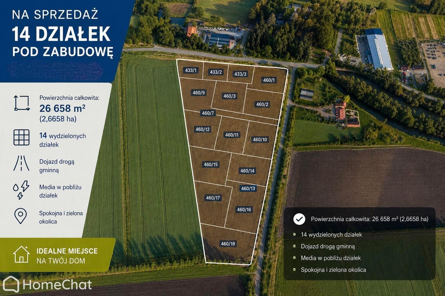 Inwestycyjny teren z WZ | 12 działek budowlanych | Helenowo