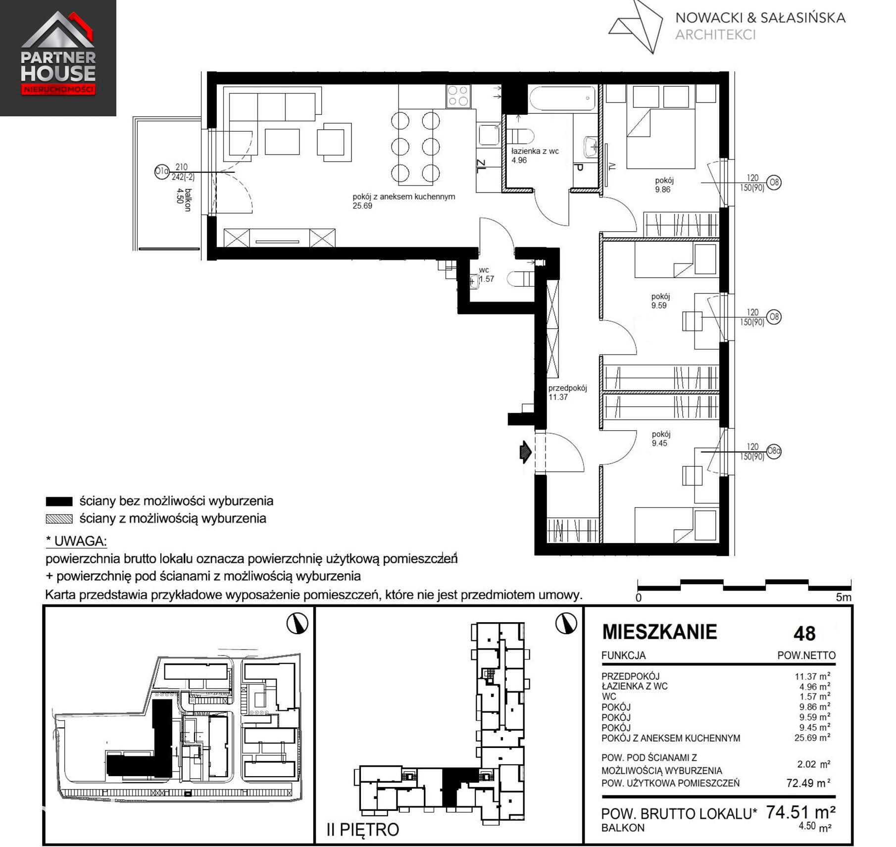 4 pokoje | 74,51 m² | 2 piętro | balkon | Świetna lokalizacja - zdjęcie 11