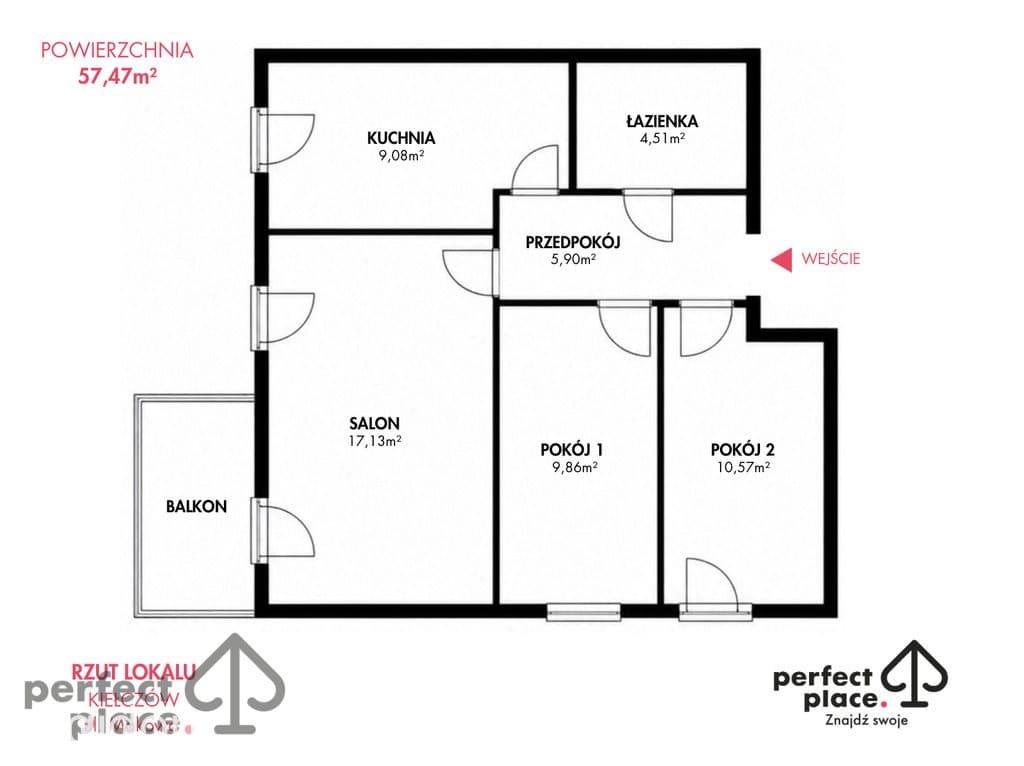 Kiełczów_3 pokoje_57,5mkw_balkon - zdjęcie 19