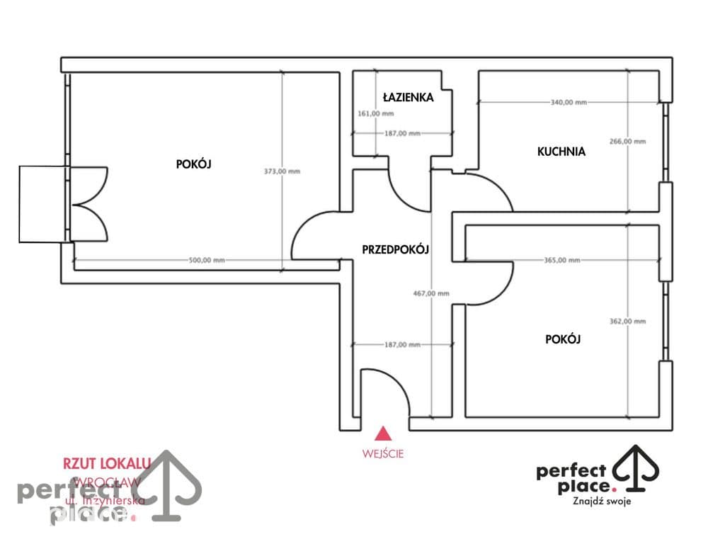 Grabiszyn_ul. Inżynierska_2 pokoje_pełny rozkład_balkon - zdjęcie 19
