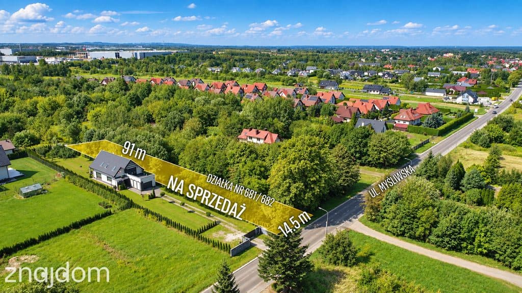 Północ Rzeszowa - działka 12,71a - Myśliwska