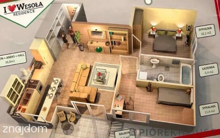 3-pokojowe mieszkanie w Wesołej - zdjęcie 5