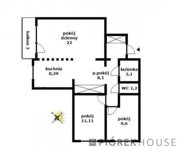 3-pokojowe mieszkanie na Ursynowie - zdjęcie 3
