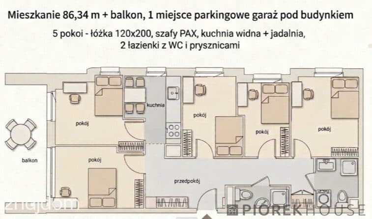 5-pokojowe mieszkanie na Ursynowie - zdjęcie 17