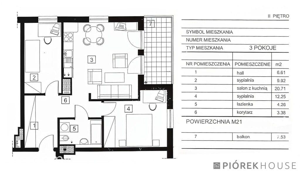 Szafirowa Aleja | ciche 3 pokoje z tarasem - zdjęcie 20