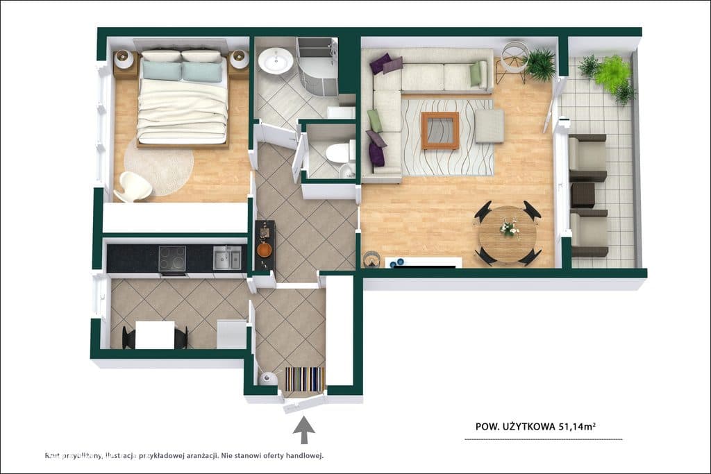 2 pokoje z oddzielną kuchnią! Dostępne od zaraz - zdjęcie 14