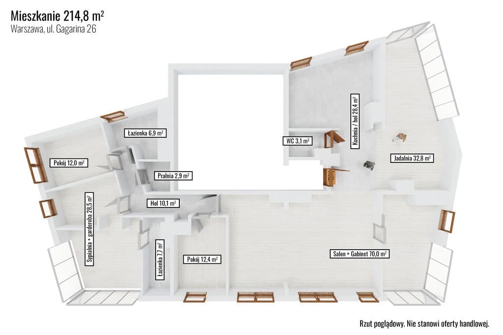 Apartament ul. Gagarina, Łazienki Królewskie - zdjęcie 17