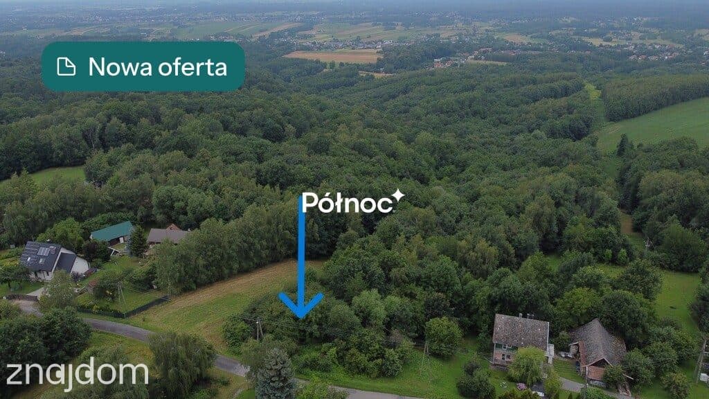 działka z wz – Jasień, ul. Wiśnicka, 85 arów