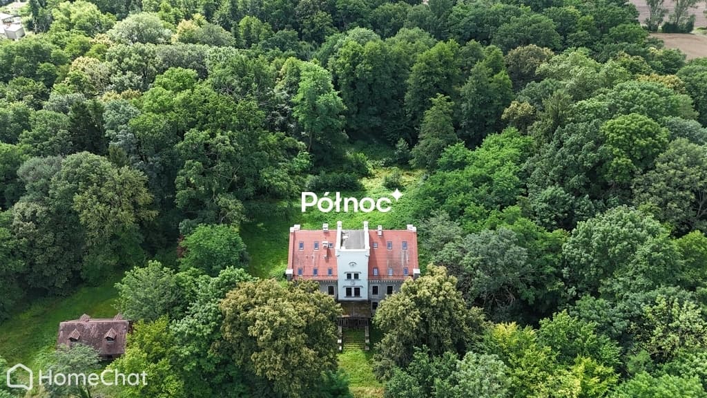 Pałac w Liścu, duża działka, park, stawy
