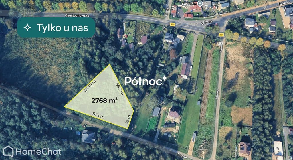 Działka budowlana 2768m² | Kalej ul. Torowa