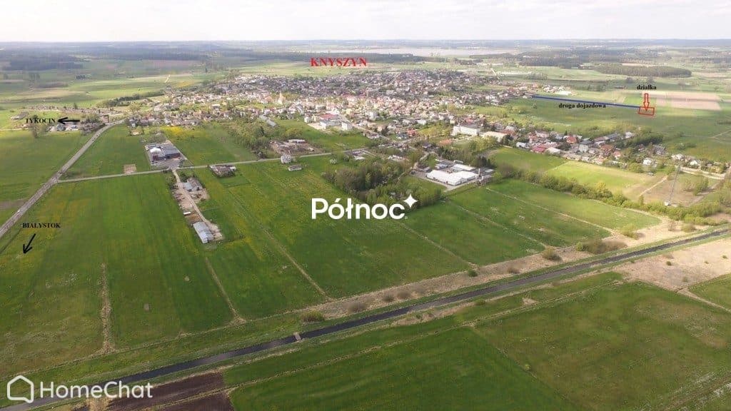 Działka rolno- budowlana, 1011 m2 Knyszyn