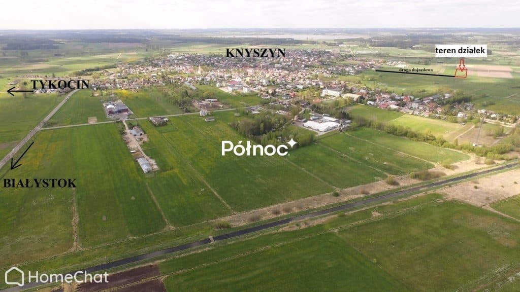 Działka rolno- budowlana, 1011 m2 Knyszyn