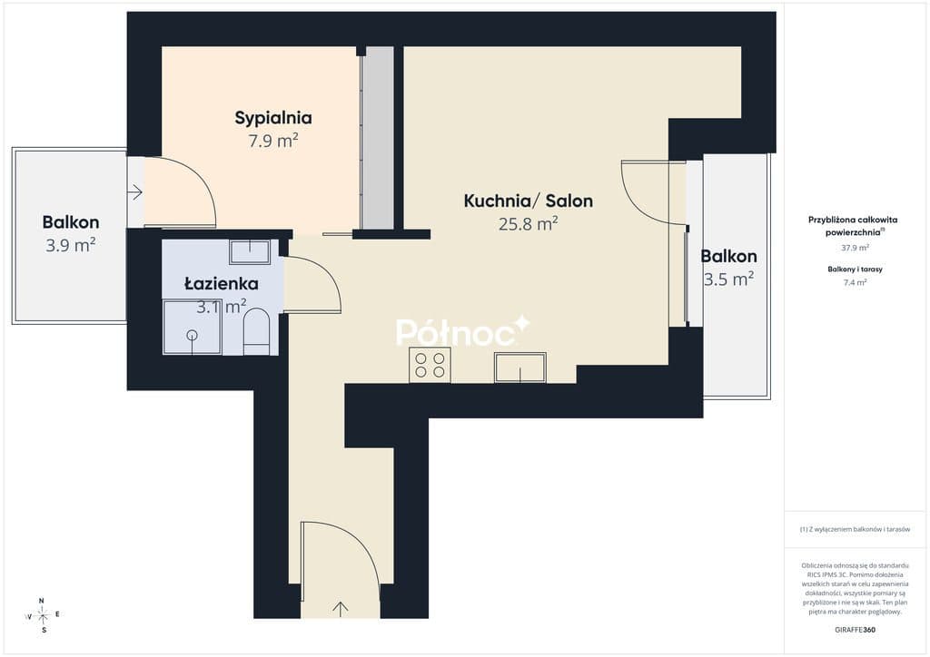 Apartament, 2 pokoje, 2 balkony, garaż - zdjęcie 18