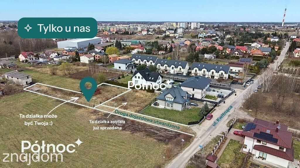 Działka 1096 m² w Starych Lipinach – trzecia linia