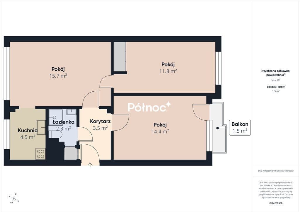 Mieszkanie/3 pokoje/54 m²/gotowe do zamieszkania - zdjęcie 17
