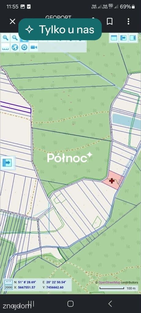 Działka na powiększenie areału. Wincentów.