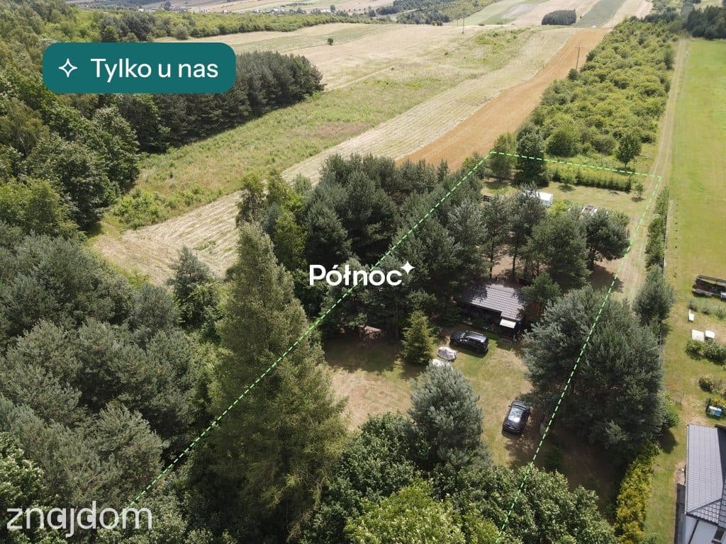 Działka z domkiem holenderskim, okolice Wolbromia