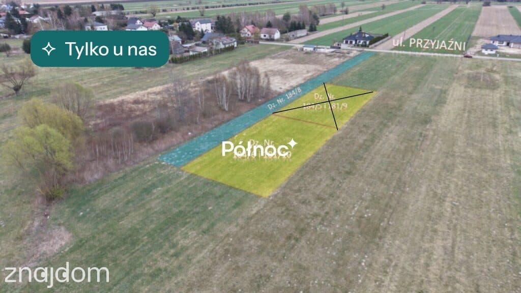 Działki budowlane 884m2 z MPZP – 5 min od węzła S8