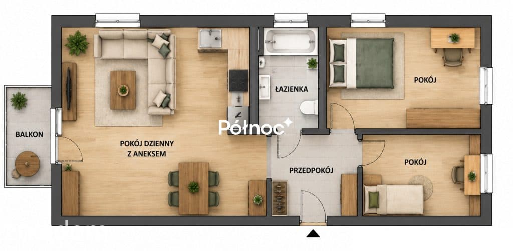 3 pokoje | 49,69 m² | 2/2 | Czyżkówko | - zdjęcie 9