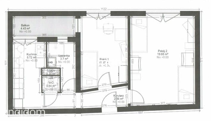 2pokoje 49,3 m² LSM ul. Grażyny po remoncie !!!! - zdjęcie 14