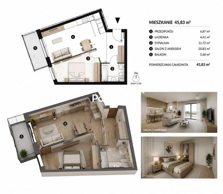 Apartament 45,83 m2 I Nowy Czechów I ul. Kameralna - zdjęcie 8