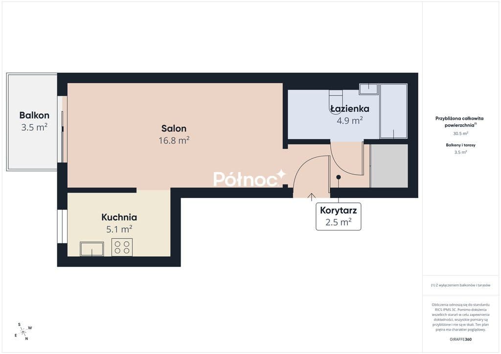 Kawalerka 31 m² | Wyposażona | Balkon - zdjęcie 10
