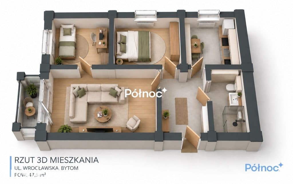 Trzypokojowe mieszkanie przy Parku Kachla - zdjęcie 8