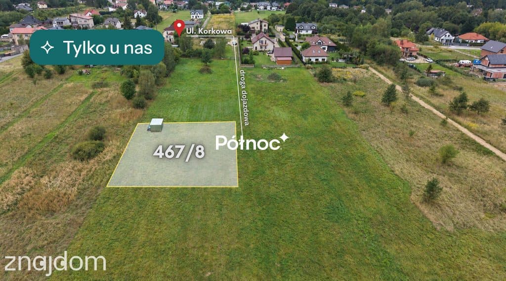Działka budowlana 951m² z WZ | Ul. Korkowa