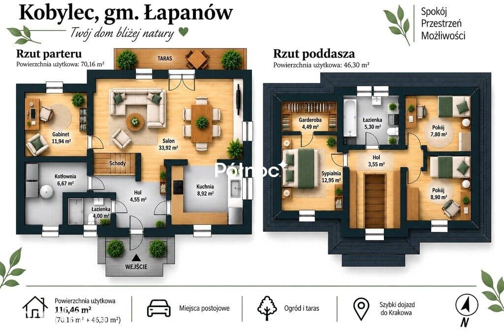 Dom z przestrzenią i panoramą gór - zdjęcie 14
