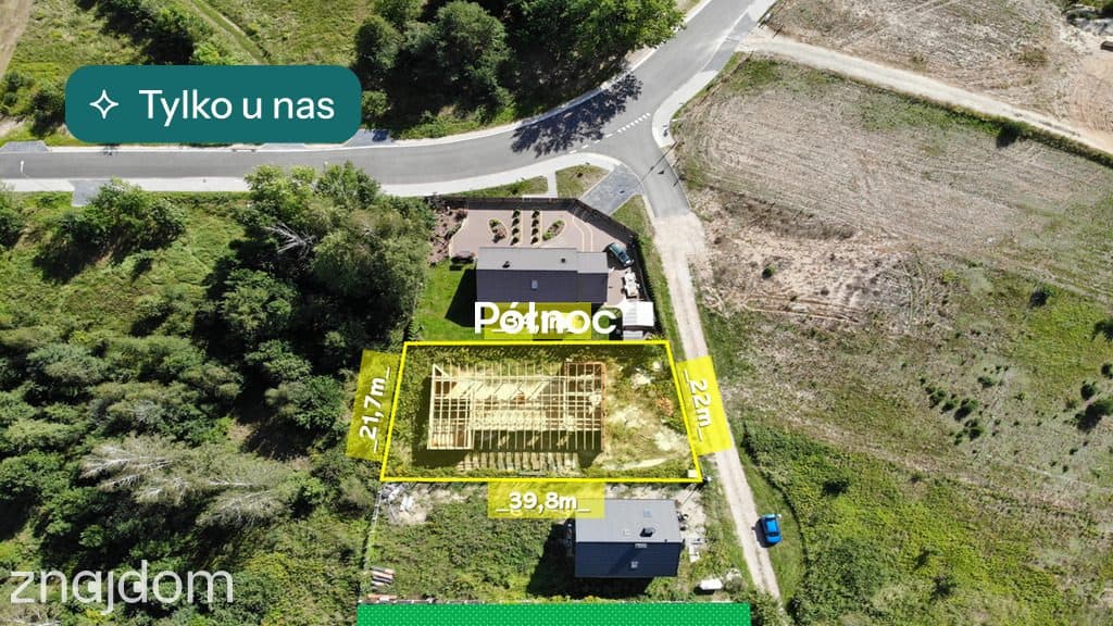 Działka z rozpoczętą budową domu | Kołaków