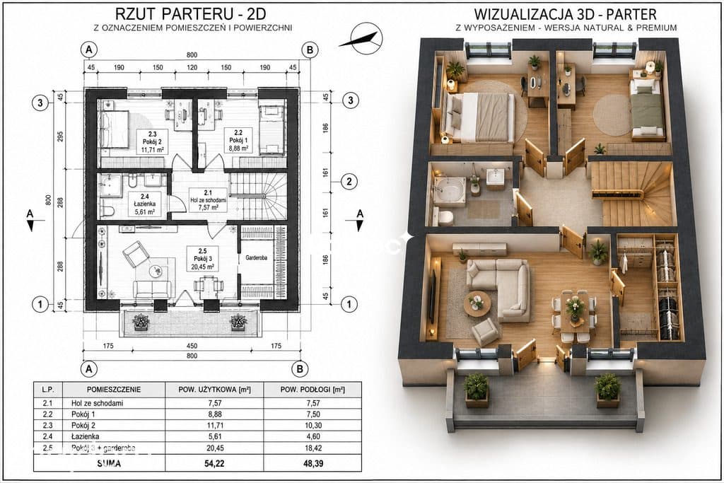 DOM WOLNOSTOJĄCY 110,07 m² | DZIAŁKA 443 m² - zdjęcie 3