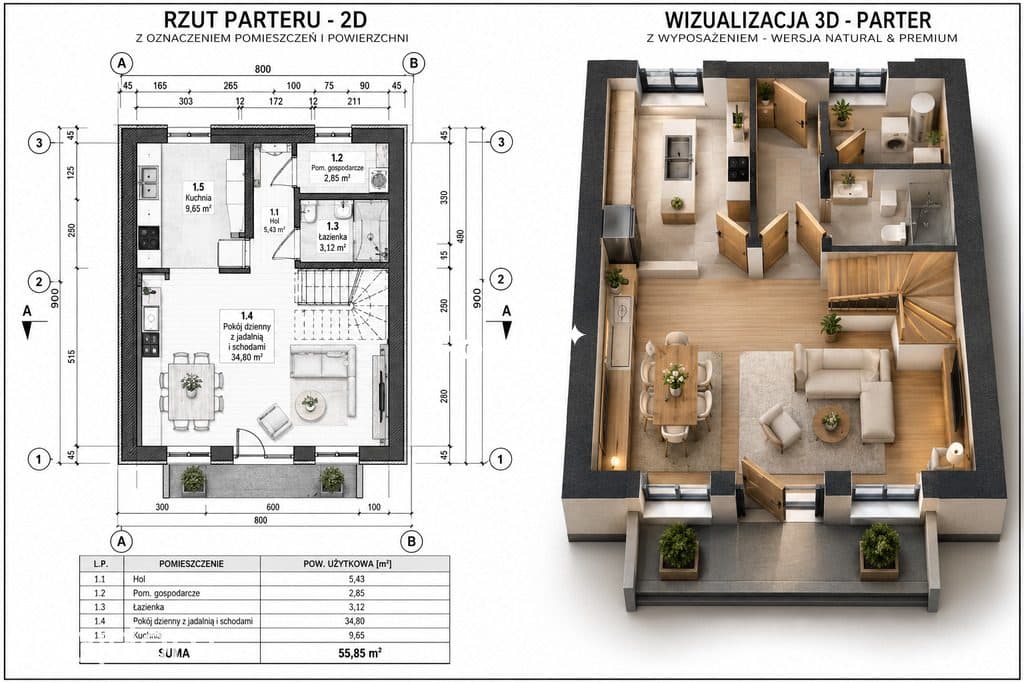 DOM WOLNOSTOJĄCY 110,07 m² | DZIAŁKA 443 m² - zdjęcie 2